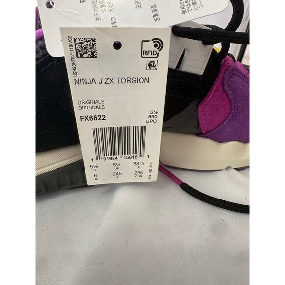Adidas Ninja ZX Torsion Time In Glory Purple Youth 6 Womens 7.5 NIB FX6622 main image 11